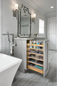 Rev-A-Shelf 8 in W X 25 in H Wood Vanity Base Organizer w/Soft-Close 448-VC25SC-8