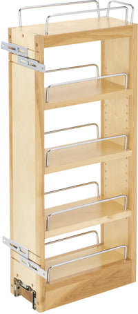 Rev-A-Shelf 5 in Wood Pull Out Wall Cabinet Organizer 448-WC