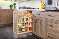 Rev-A-Shelf 10.5 in Base Cabinet Organizer w/ 3 Utensil Bins 449UT-BCSC