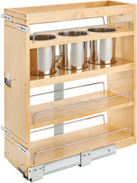 Rev-A-Shelf 9.25 in Base Cabinet Organizer w/ 3 Utensil Bins 449UT-BCSC-8C