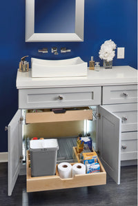 Rev-A-Shelf 30 in Vanity U-Shaped Undersink Pullout 486-30VSBSC-BM-1