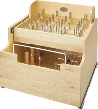 Rev-A-Shelf 20.5 in Two-Tier Wood Cookware Organizer 4CW2-24SC-1