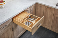Rev-A-Shelf 16.5 in Knife and Cutting Board Drawer Kit Soft Close 4KCB-419FLSC-1