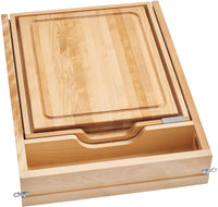 Rev-A-Shelf 16.5 in Knife and Cutting Board Drawer Kit Soft Close 4KCB-419FLSC-1