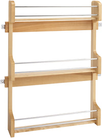 Rev-A-Shelf 21 in Cabinet Door mount Wood 3-Shelf Spice Rack 4SR-21