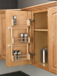 Rev-A-Shelf 15 in Cabinet Door mount Wood 3-Shelf Spice Rack 4SR