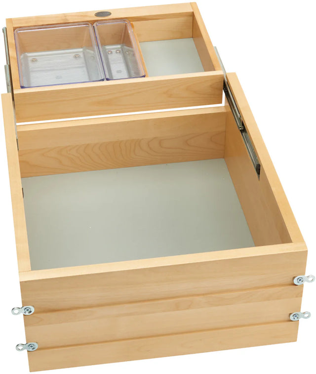 Rev-A-Shelf 18 in Vanity Half-Tiered Drawer Only & Full Access 4VDOHT-419FL
