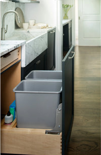 Rev-A-Shelf Double 30 Qrt Pull-Out Waste Container 4WC-24DM2-SC