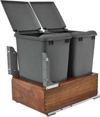 Rev-A-Shelf Double 35 Qrt Waste Container 4WC-WN-18DM2-SC