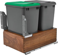 Rev-A-Shelf Double 35 Qrt Waste Container 4WC-WN-18DM2-SC