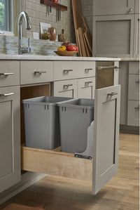 Rev-A-Shelf Double 35 Qrt Pull-Out Waste Container 4WCBM-18DM-2