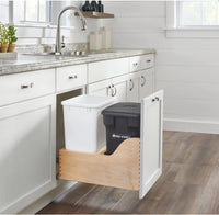 Rev-A-Shelf 35 Qrt Pull-Out Waste Container w/ Compost bin 4WCSC-1835CK-2