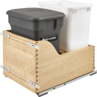 Rev-A-Shelf 35 Qrt Pull-Out Waste Container w/Orion Gray Compost bin 4WCSC-1835CKOG-2