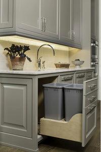 Rev-A-Shelf Double 50 Qrt Bottom mount Waste Container 4WCSC-2150DM-2