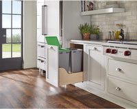 Rev-A-Shelf Double 50 Qrt Bottom mount Waste Container 4WCSC-2150DM-2