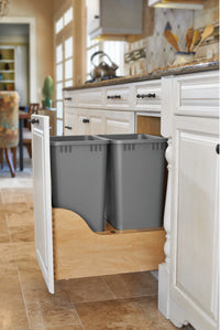 Rev-A-Shelf Servo Double 35 Qrt Pull-Out Waste Container 4WCSD-1835DM-2