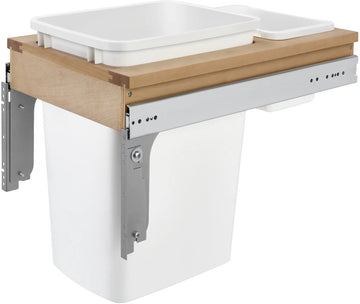 Rev-A-Shelf 35 Qrt Top mount Waste Container 4WCTM-12DM1-343-FL