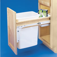 Rev-A-Shelf 35 Qrt Top mount Waste Container 4WCTM-12DM1