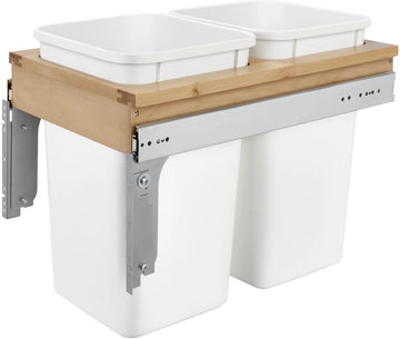 Rev-A-Shelf Double 27 Qrt Top mount Waste Container 4WCTM-15DM2-343-FL