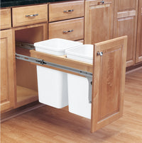 Rev-A-Shelf Double 27 Qrt Top mount Waste Container 4WCTM-15DM2