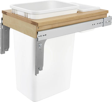 Rev-A-Shelf Double 50 Qrt Top mount Waste Container 4WCTM-1850DM2-419-FL