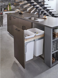 Rev-A-Shelf Double 50 Qrt Top mount Waste Container 4WCTM-1850DM2-419-FL