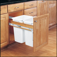 Rev-A-Shelf Double 35 Qrt Top mount Waste Container 4WCTM-18DM2-175