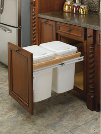 Rev-A-Shelf Double 35 Qrt Top mount Waste Container 4WCTM-18DM2-175