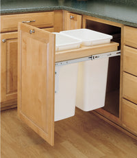Rev-A-Shelf Double 50 Qrt Top mount Waste Container 4WCTM-2150DM-2