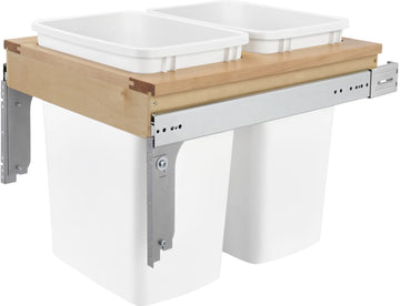 Rev-A-Shelf Double 35 Qrt Top mount Waste Container 4WCTM-21DM2