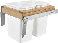 Rev-A-Shelf Double 35 Qrt Top mount Waste Container 4WCTM-21DM2-495-FL