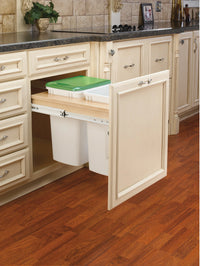 Rev-A-Shelf Double 35 Qrt Top mount Waste Container 4WCTM-24DM2-162