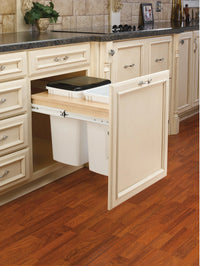 Rev-A-Shelf Double 35 Qrt Top mount Waste Container 4WCTM-24DM2