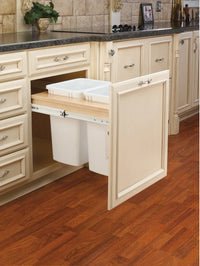 Rev-A-Shelf Double 35 Qrt Top mount Waste Container 4WCTM-24DM2