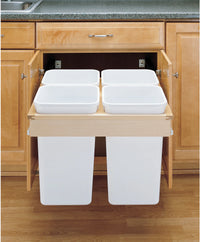Rev-A-Shelf Four 27 Qrt Top mount Waste Containers 4WCTM-27-4