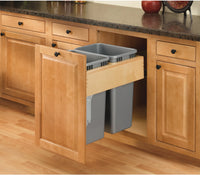 Rev-A-Shelf Double 50 Qrt Top mount Waste Container w/Rev-A-Motion 4WCTM-RM-2150DM-2