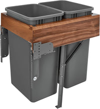 Rev-A-Shelf Double 50 Qrt Top mount Waste Container w/Rev-A-Motion 4WCTM-WNRM-2150DM-2