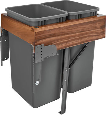 Rev-A-Shelf Double 50 Qrt Top mount Waste Container w/Rev-A-Motion 4WCTM-WNRM-2150DM-2