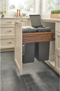 Rev-A-Shelf Double 50 Qrt Top mount Waste Container w/Rev-A-Motion 4WCTM-WNRM-2150DM-2