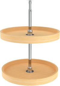 Rev-A-Shelf 22 in Wood Full Circle Lazy Susans 2-Shelf 4WLS072-22-52