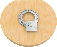 Rev-A-Shelf 22 in Wood D-Shape Lazy Susan w/Swivel Bearing 4WLS201-22-BS52
