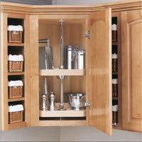Rev-A-Shelf 20 in Wood D-Shape Lazy Susans 2-Shelf 4WLS272-52