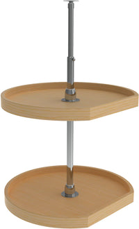 Rev-A-Shelf 20 in Wood D-Shape Lazy Susans 2-Shelf 4WLS272-52