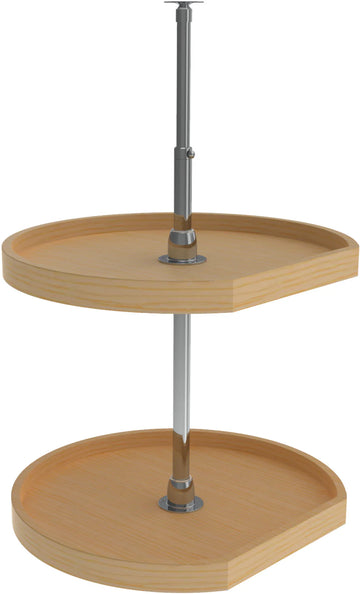 Rev-A-Shelf 20 in Wood D-Shape Lazy Susans 2-Shelf 4WLS272-52