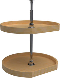 Rev-A-Shelf 22 in Wood D-Shape Lazy Susans 2-Shelf 4WLS272-22-52