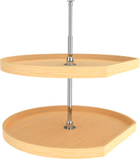 Rev-A-Shelf 31 in Wood D-Shape Lazy Susans 2-Shelf 4WLS272-31-52