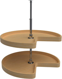 Rev-A-Shelf 28 in Wood Kidney Lazy Susans 2-Shelf 4WLS472-28-52