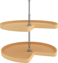 Rev-A-Shelf 32 in Wood Kidney Lazy Susans 2-Shelf 4WLS472-32-52