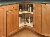 Rev-A-Shelf 24 in Wood Kidney Lazy Susans 2-Shelf 4WLS472-52