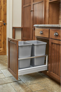Rev-A-Shelf Double 35 Qrt Pull-Out Waste Container w/Rev-A-Motion 5149-18DM-217